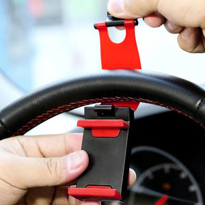 🚗 Car Steering Wheel Phone Clip Mount Holder