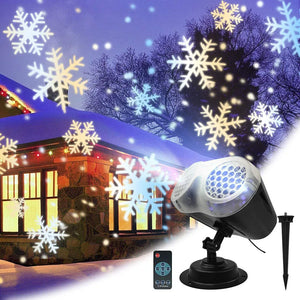 Christmas LED Projector Lights, UPGRADED Owl-shape Dual-lens Christmas Snowflake Projector Lights