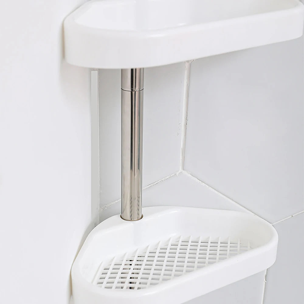 🚿 Corner Shower Tension Pole Storage Rack