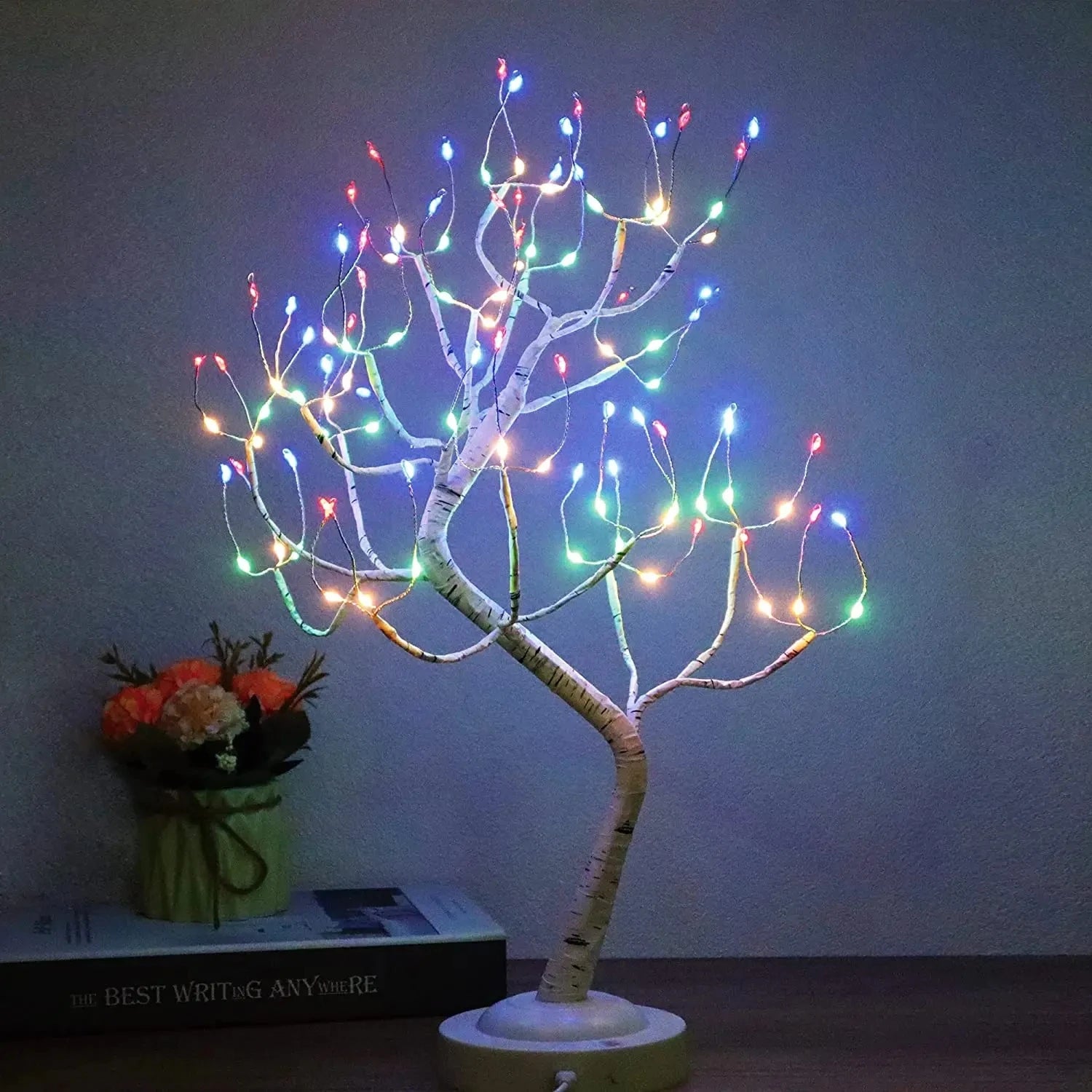 LED Birch Bonsai Tree Night Light – Mini Christmas Lamp