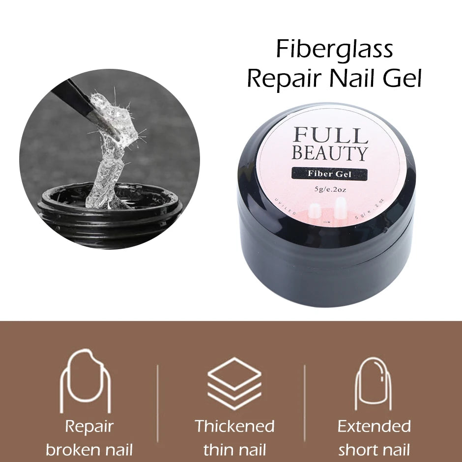 💅 Repair Crack Fiber Nail Gel