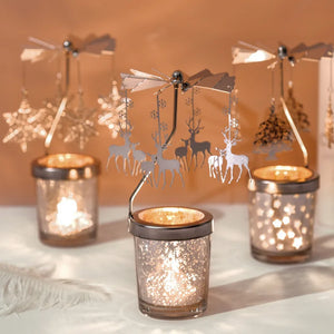 🕯️ Christmas Rotary Scented Candle Holder – 30% OFF