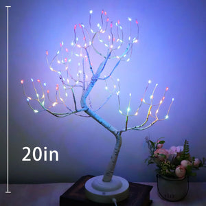 LED Birch Bonsai Tree Night Light – Mini Christmas Lamp