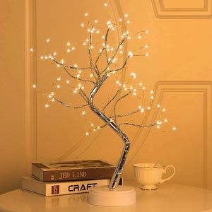 LED Birch Bonsai Tree Night Light – Mini Christmas Lamp