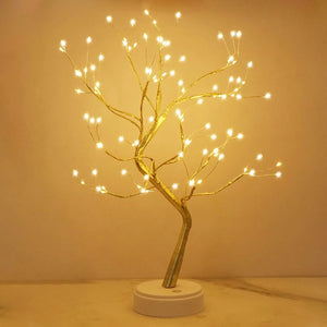 LED Birch Bonsai Tree Night Light – Mini Christmas Lamp