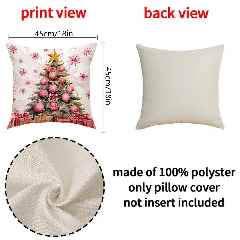 🎄 New Pink Christmas Pillow Covers-New Christmas Home Products🎁