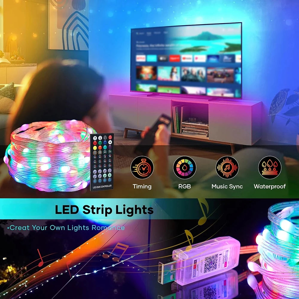 Christmas Tree Lights - Intelligent App Controlled LED String Lights