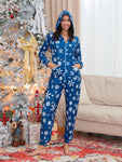 🎄 Women's Christmas Reindeer Print Pajama Jumpsuit