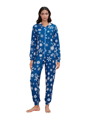 🎄 Women's Christmas Reindeer Print Pajama Jumpsuit